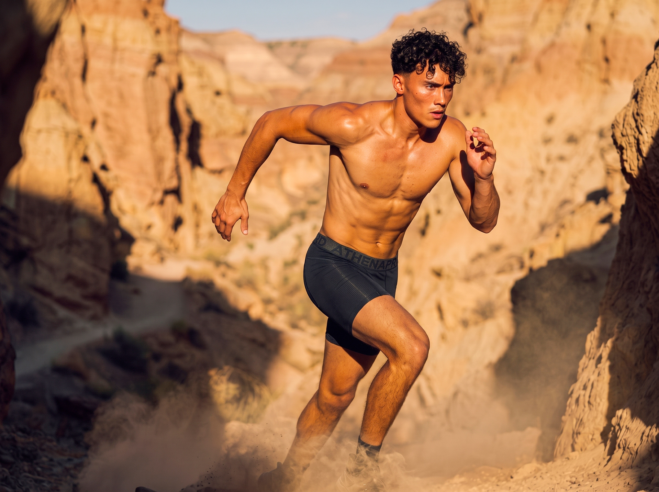 Athena Pro — en course dans un canyon
